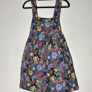 Vintage At Last Whimsical Boho Floral Romper Cottagecore Romantic Womens L